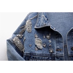 Vintage short denim jacket - with diamonds / holesJackets