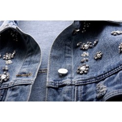 Vintage short denim jacket - with diamonds / holesJackets