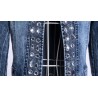 Fashionable short denim jacket - with sequins / crystals - slimJackets