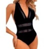Sexy one piece swimsuit - with push up - net decorationBeachwear