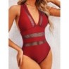 Sexy one piece swimsuit - with push up - net decorationBeachwear