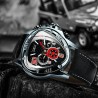 Jaragar - luxurious automatic sports watch - geometric triangle dial - genuine leather strapWatches