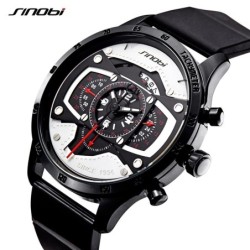 SINOBI - stylish creative quartz watch - rubber strapWatches