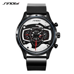 SINOBI - stylish creative quartz watch - rubber strapWatches