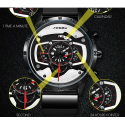 SINOBI - stylish creative quartz watch - rubber strapWatches