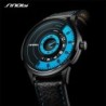SINOBI - creative stylish quartz watch - leather strapWatches