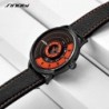 SINOBI - creative stylish quartz watch - leather strapWatches