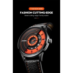 SINOBI - creative stylish quartz watch - leather strapWatches