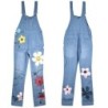 Summer long jumpsuit - jeans romper - flowers printedJumpsuits