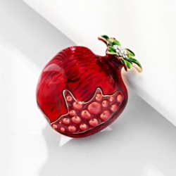 Elegant brooch with red pomegranateBrooches