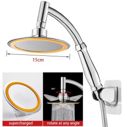 Stylish shower head - large round rainfall - high pressure - 360 adjustableShower Heads