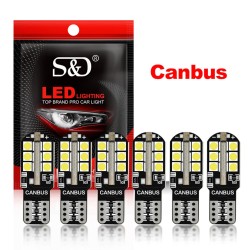 LED Canbus bulb - car light - W5W - T10 - 24 SMD - 12V - 6 piecesT10