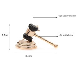 Judge's brooch - court hammerBrooches