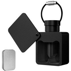 Pills storage box - separator - pills cutter - waterproof container - with key ring - aluminum alloyKeyrings