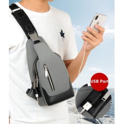 Luxurious chest / shoulder bag - backpack - USB charging port - waterproof - unisexBackpacks