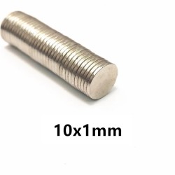N42 - neodymium magnet - strong round disc - 10mm x 1mm - 10 - 500 piecesN40