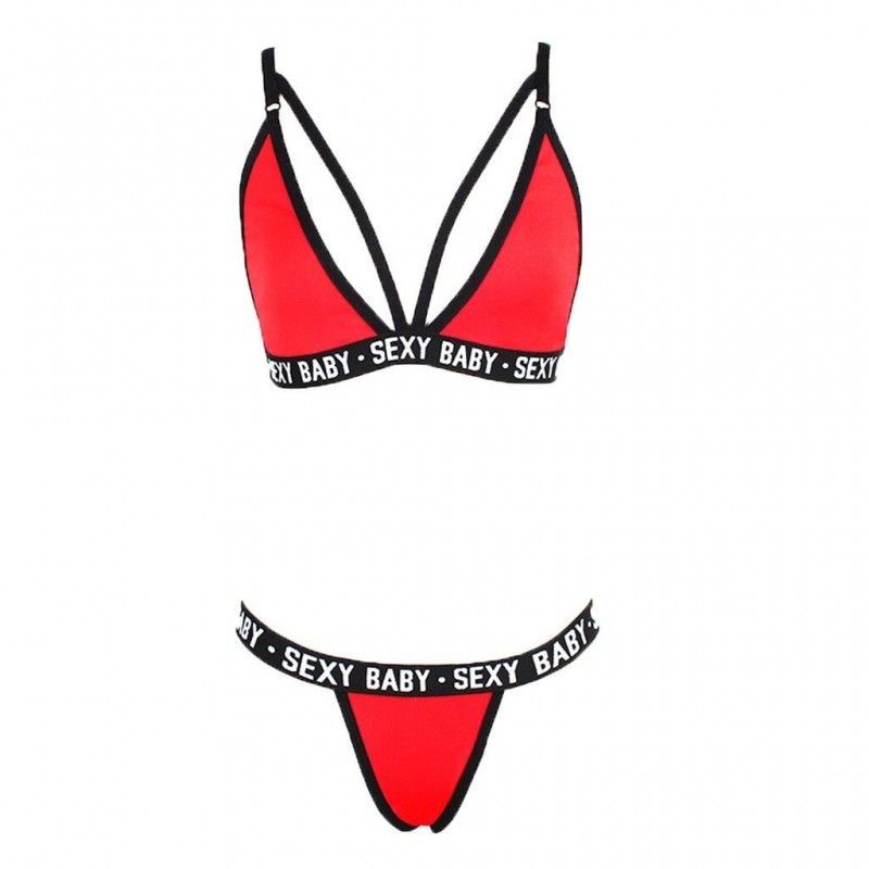 Bra / g-strings - sexy lingerie set - SEXY BABY lettersLingerie