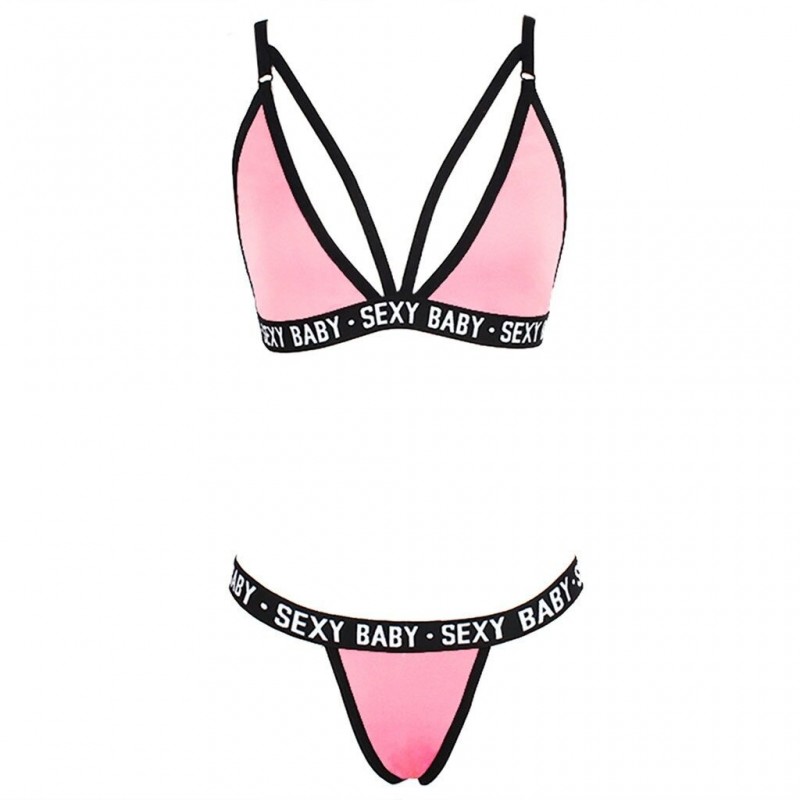 Bra / g-strings - sexy lingerie set - SEXY BABY lettersLingerie