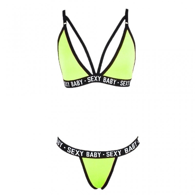 Bra / g-strings - sexy lingerie set - SEXY BABY lettersLingerie