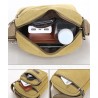 Stylish canvas shoulder bag - with zippersBags