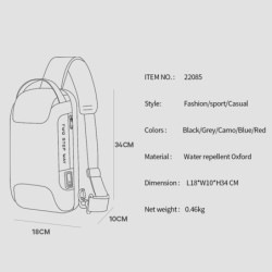 Multifunction backpack - chest / shoulder bag - anti-theft lock - waterproofBags