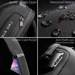 Multifunction backpack - chest / shoulder bag - anti-theft lock - waterproofBags
