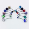 Navel ring - with a crystal - piercing - 5 - 8 mm - 10 piecesEarrings