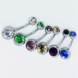 Navel ring - with a crystal - piercing - 5 - 8 mm - 10 piecesEarrings