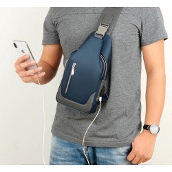 Multifunction backpack - shoulder / chest bag - USB charging port - earphones hole - waterproofBackpacks
