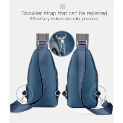 Multifunction backpack - shoulder / chest bag - USB charging port - earphones hole - waterproofBackpacks