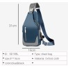 Multifunction backpack - shoulder / chest bag - USB charging port - earphones hole - waterproofBackpacks