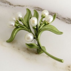 Olive branch with pearls - stylish broochBrooches