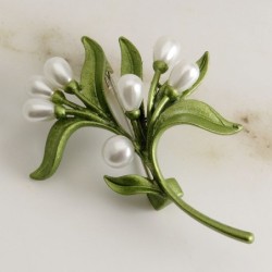 Olive branch with pearls - stylish broochBrooches