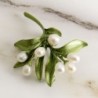 Olive branch with pearls - stylish broochBrooches
