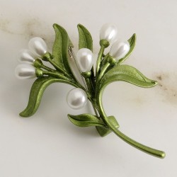Olive branch with pearls - stylish broochBrooches