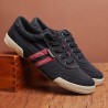 Classic men's shoes - flat canvas sneakers - round toe - lace upShoes