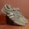 Classic men's shoes - flat canvas sneakers - round toe - lace upShoes
