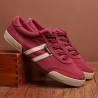 Classic men's shoes - flat canvas sneakers - round toe - lace upShoes