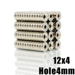 N35 - Neodymium magnet - round countersunk - 12 * 4 mm with 4mm holeN35