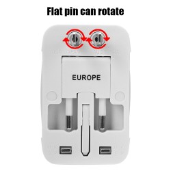 Universal power - travel adapter - with 2 USB ports - AU US UK EU plug inverterPlugs