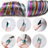 Nail striping tape - colorful lines - sticker - mixed colours - 10 piecesNail stickers