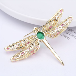 Fashionable crystal dragonfly broochBrooches