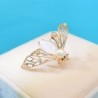Fashionable gold brooch - with pearl bee & crystalsBrooches