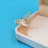 Fashionable gold brooch - with pearl bee & crystalsBrooches