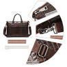 Luxurious leather handbag - with shoulder strap - crocodile skin pattern - genuine leatherBags