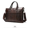 Luxurious leather handbag - with shoulder strap - crocodile skin pattern - genuine leatherBags