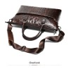 Luxurious leather handbag - with shoulder strap - crocodile skin pattern - genuine leatherBags