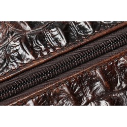 Luxurious leather handbag - with shoulder strap - crocodile skin pattern - genuine leatherBags