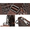 Luxurious leather handbag - with shoulder strap - crocodile skin pattern - genuine leatherBags