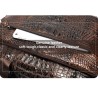 Luxurious leather handbag - with shoulder strap - crocodile skin pattern - genuine leatherBags